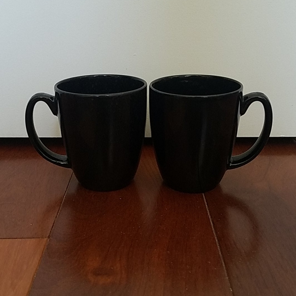 🔴Set of 2 black coffee mugs